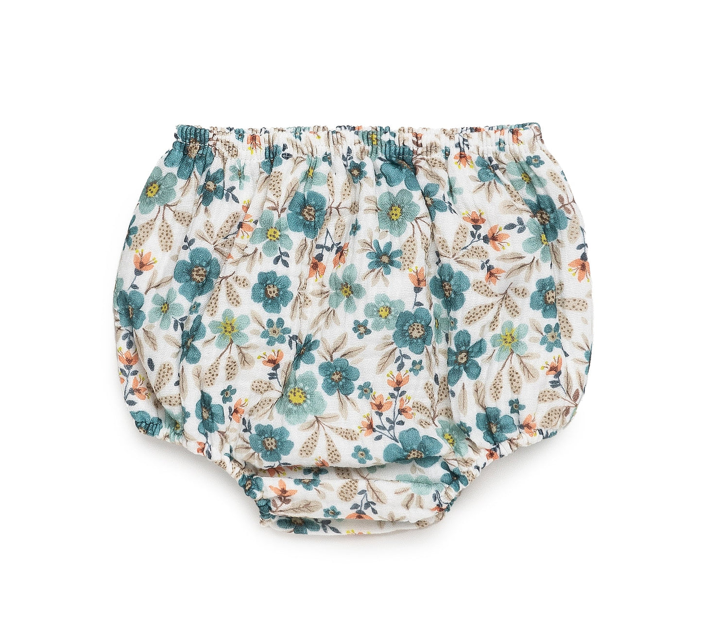 Braguita tela flores azules y salmón