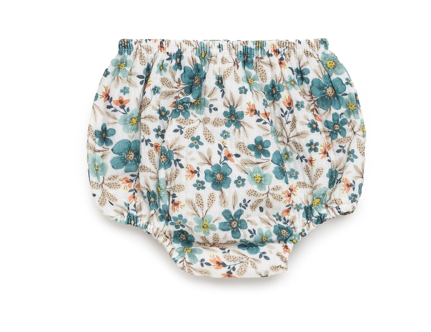 Braguita tela flores azules y salmón