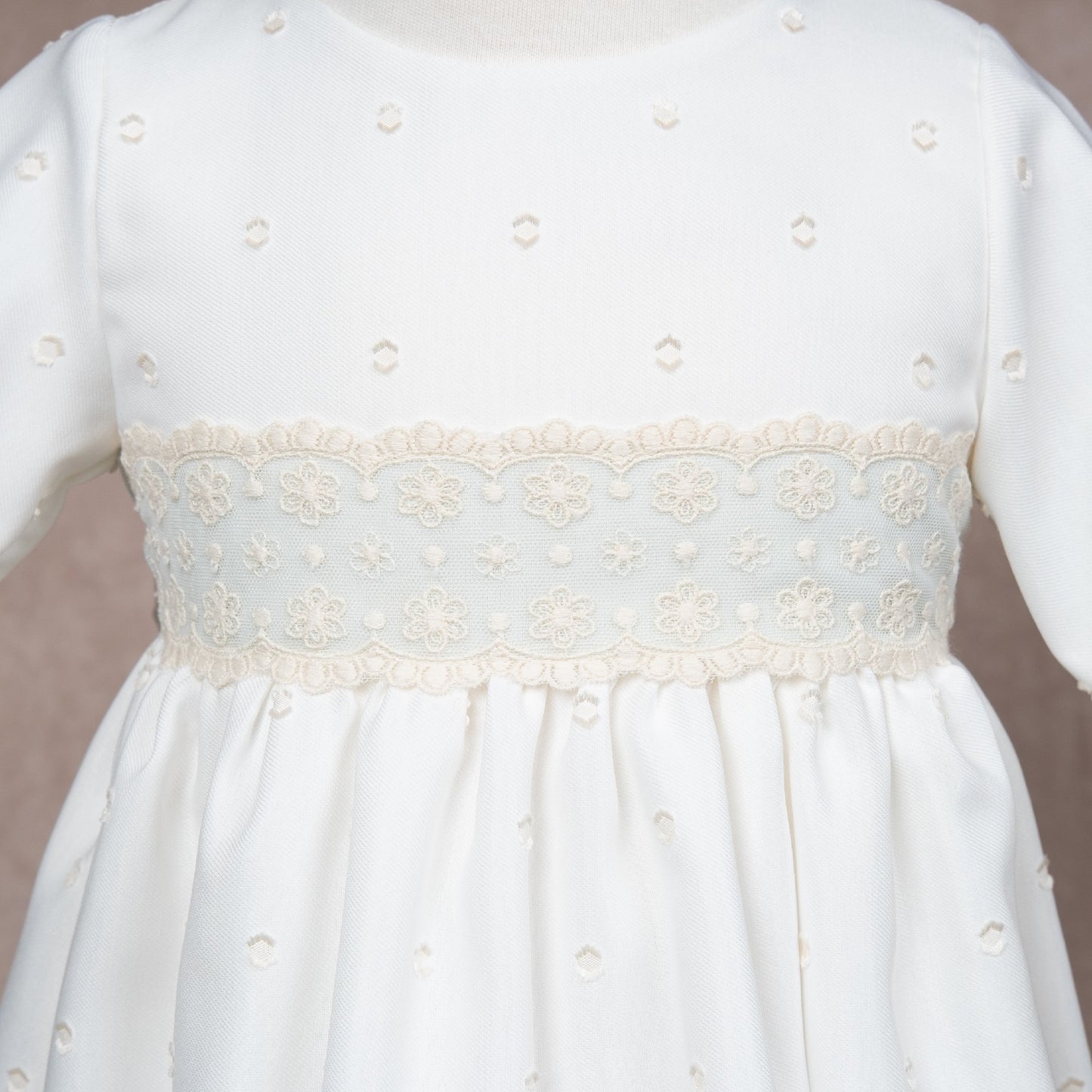 Pelele jacquard topos con capota - 39385