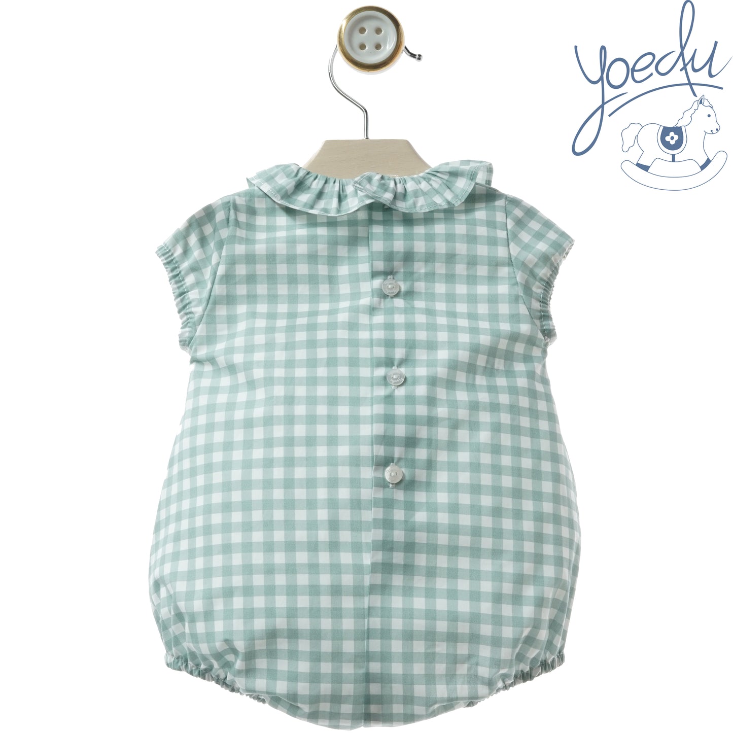 Bombacho bebé vichy verde Gres