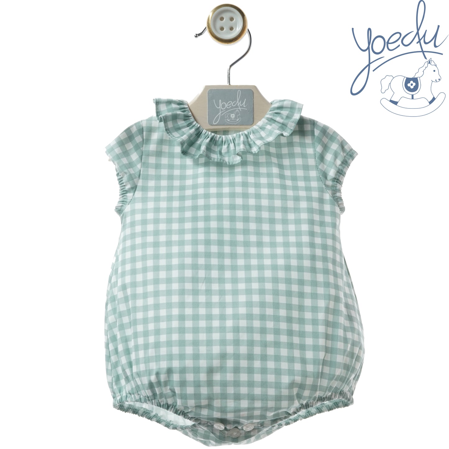 Bombacho bebé vichy verde Gres