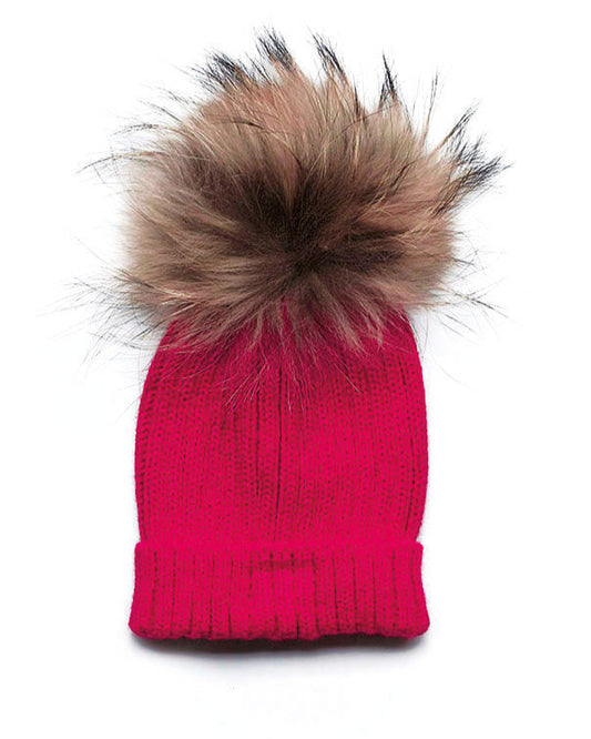 Gorro suelto canalé pompón