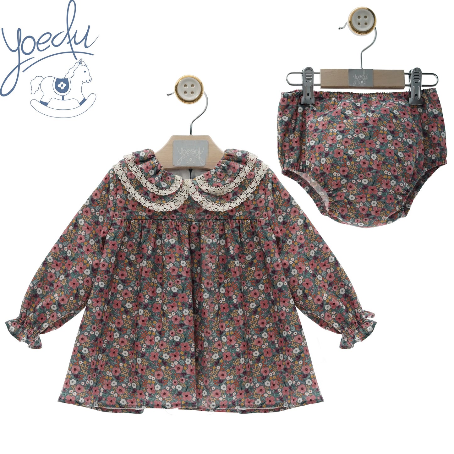Vestido bebé con braguita Cachemira