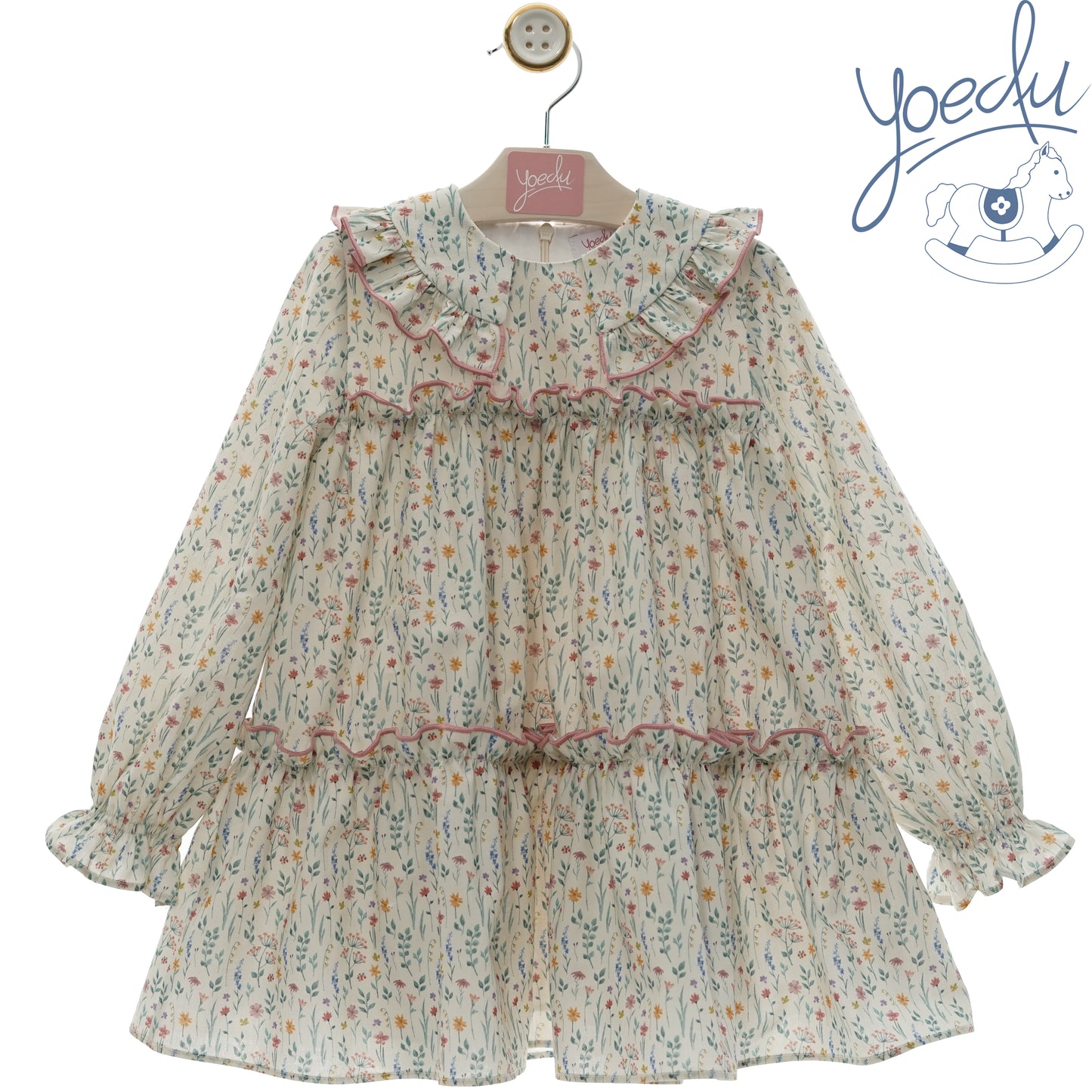 Vestido infantil flores yoedu