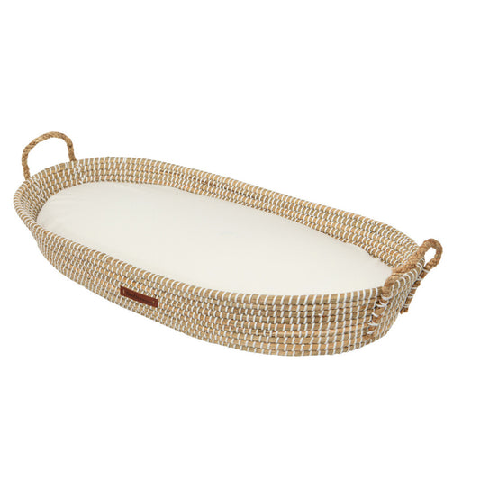 Cesto cambiador mimbre con colchón y bajera