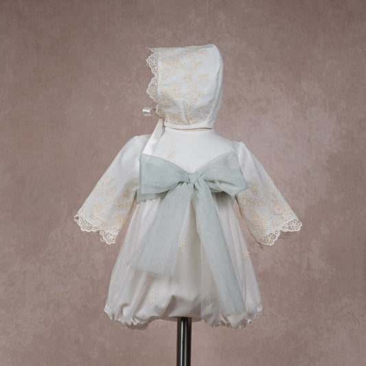 Pelele tul bordado con capota - B3934