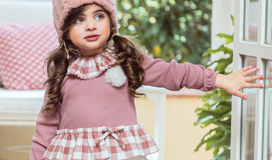 Conjunto bebé dos piezas niña Lana
