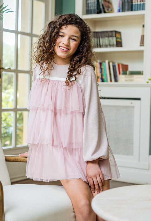 Vestido infantil Familia Damasco