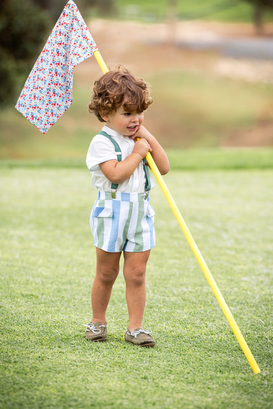 Conjunto bebé con tirantes mosaico