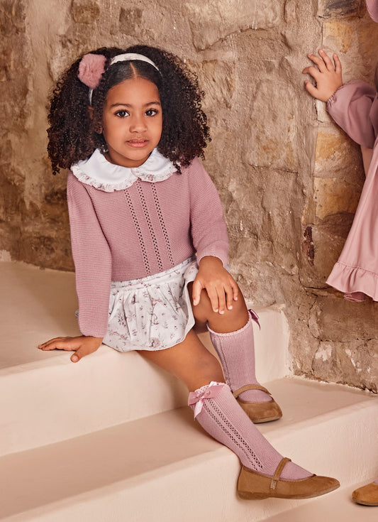 Conjunto de niña con braguita falda de animalitos