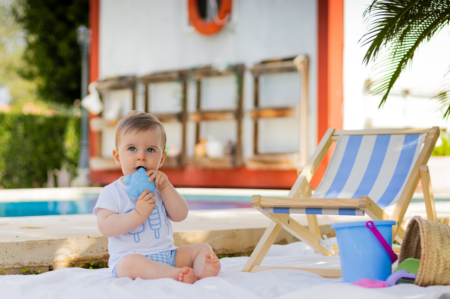 Conjunto niño baño vichy helados