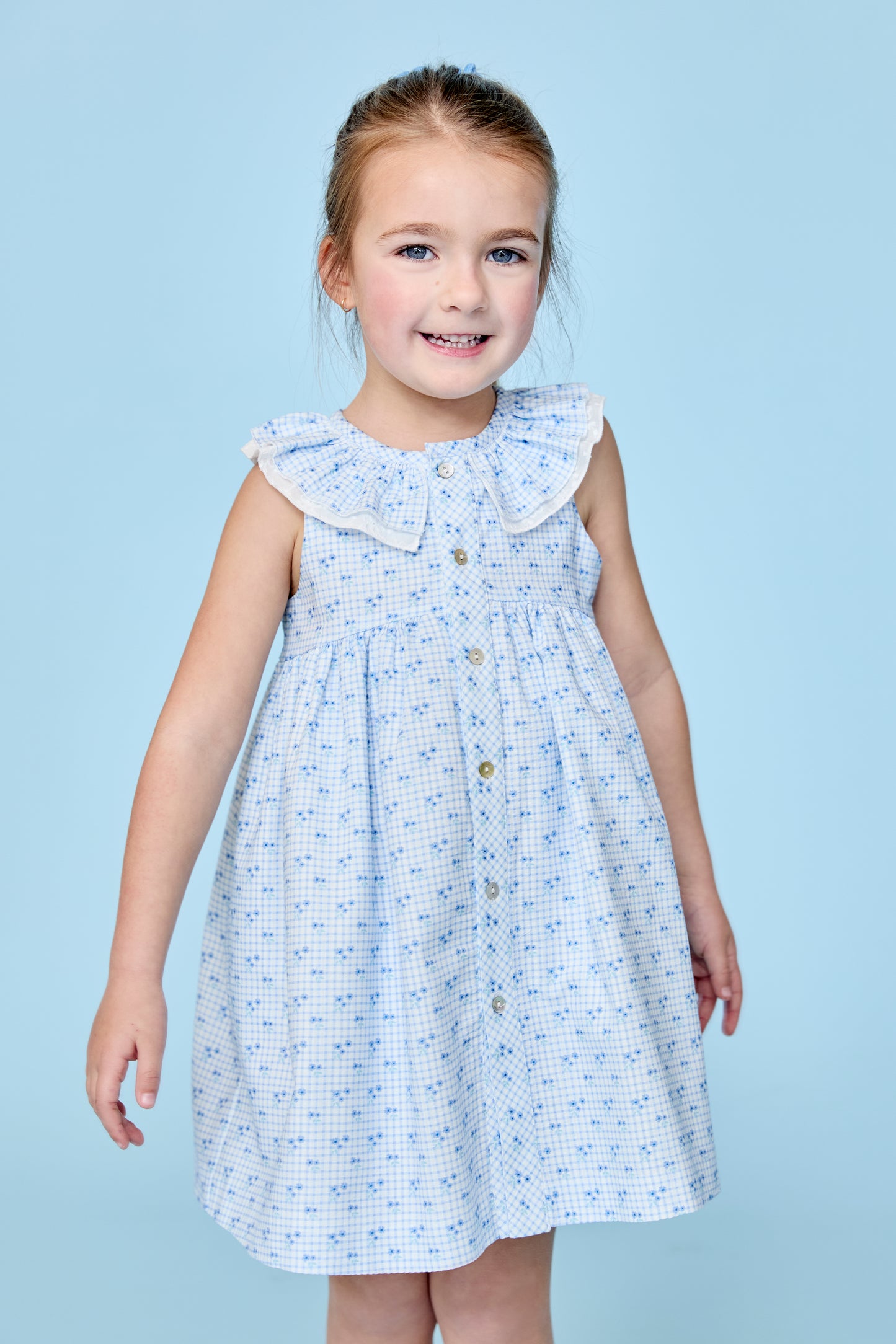 Vestido de tala estampada niña Noto