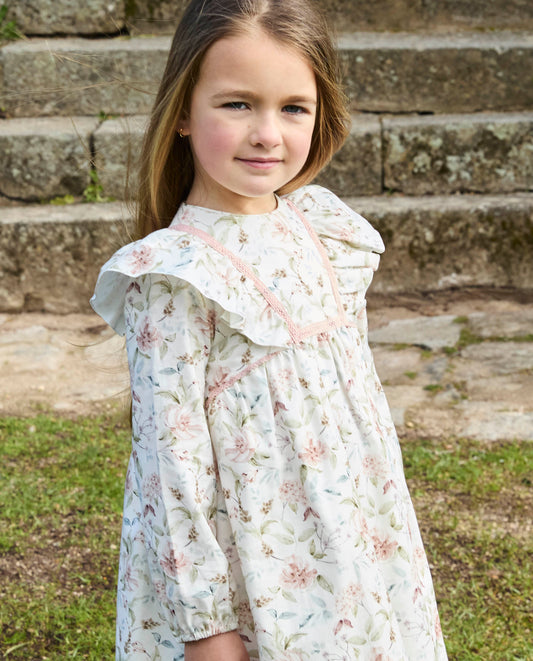 Vestido infantil estampado Peonia