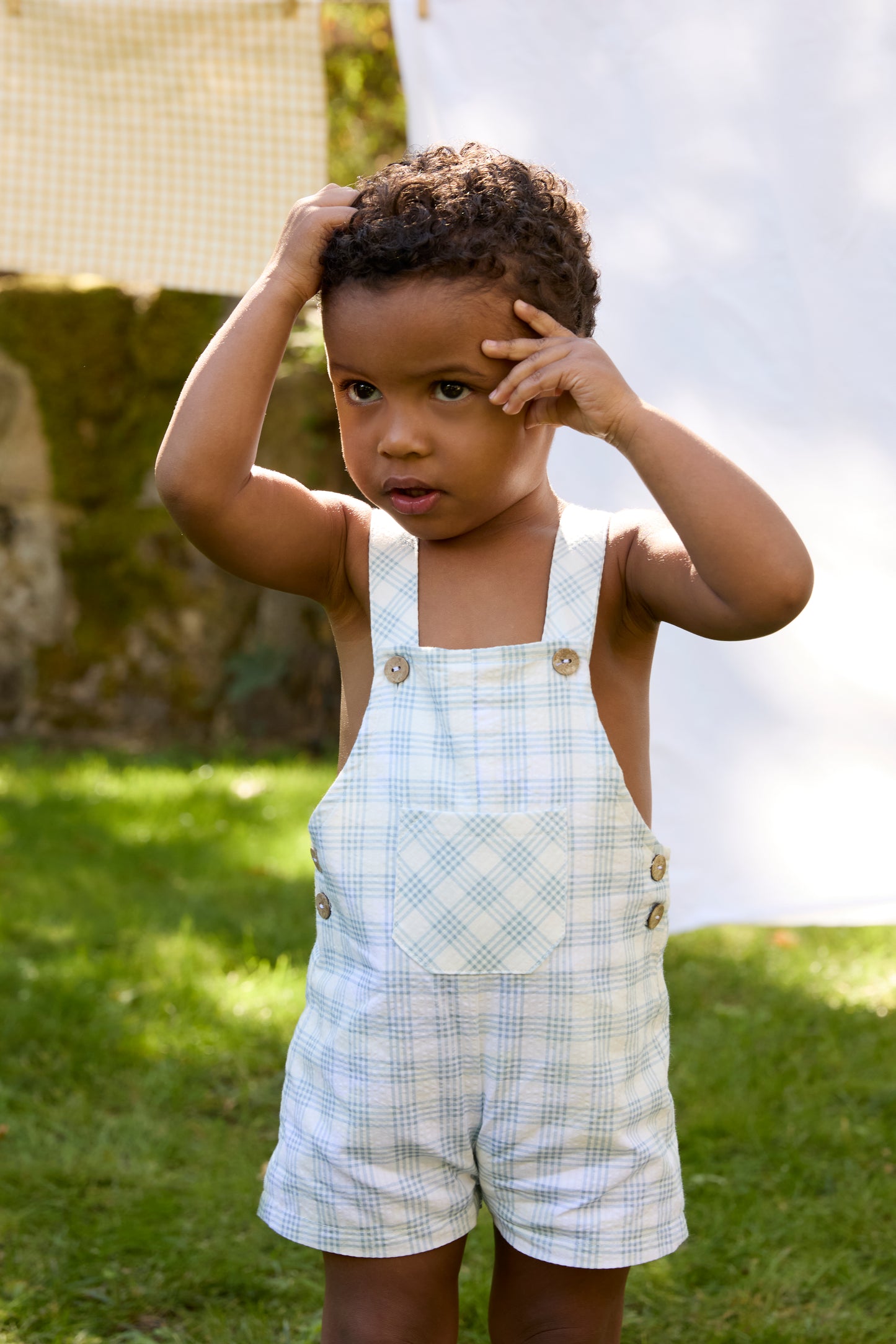 Peto tela cuadros niño Ottawa