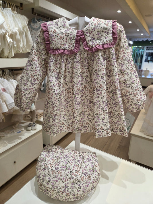 Vestido bebé con braguita Familia Lauren