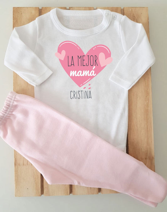 Conjunto con polaina personalizado - La mejor mamá