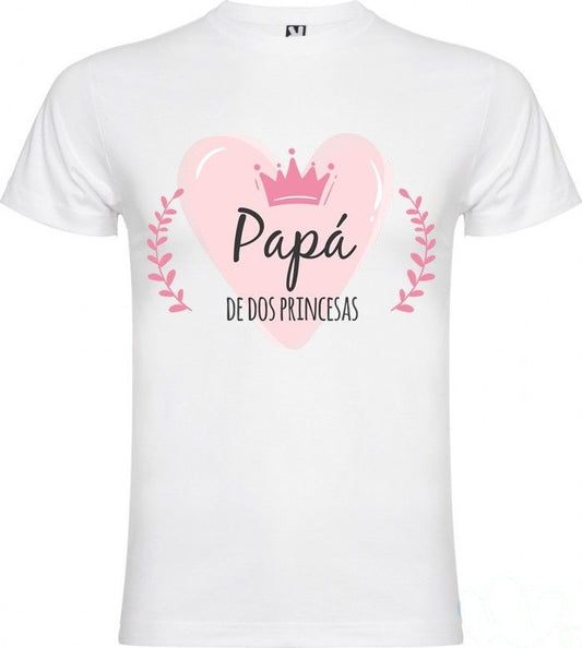 Camiseta adulto - Papá de dos princesas