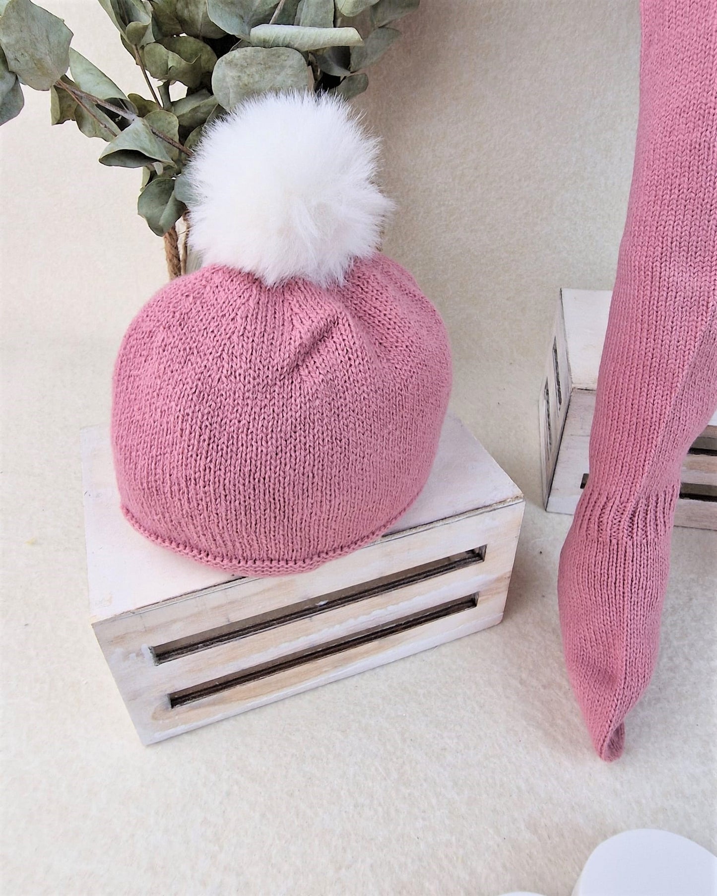 Conjunto con polaina y gorrito Little fox