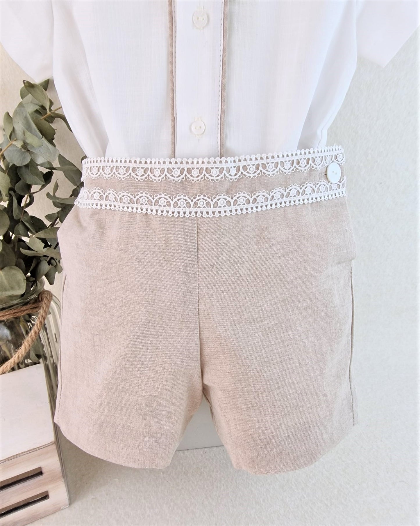 Conjunto de lino con pantalón