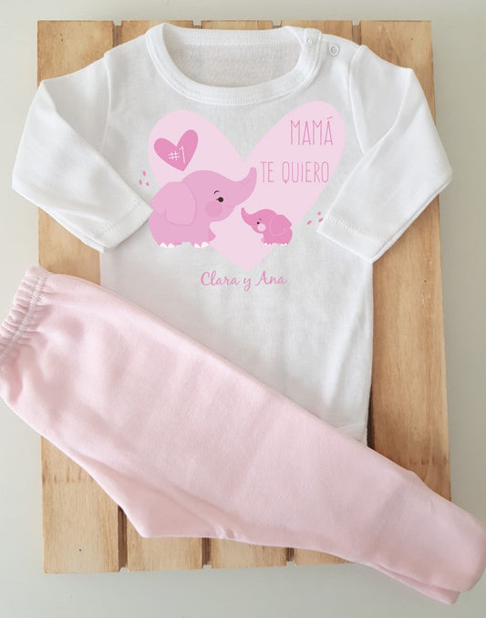 Conjunto con polaina personalizado - Mamá, te quiero