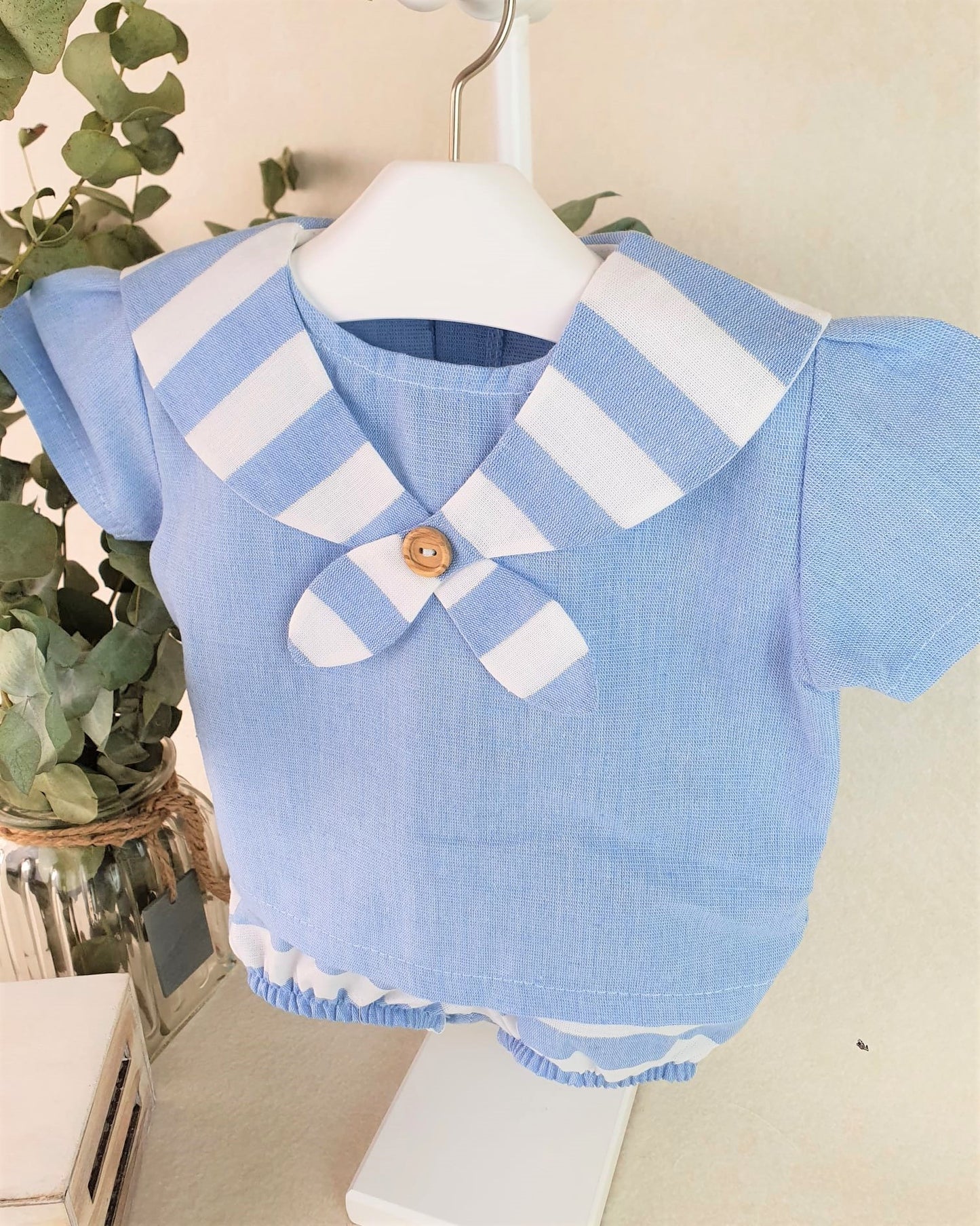 Conjunto camisa y pololo niño babero